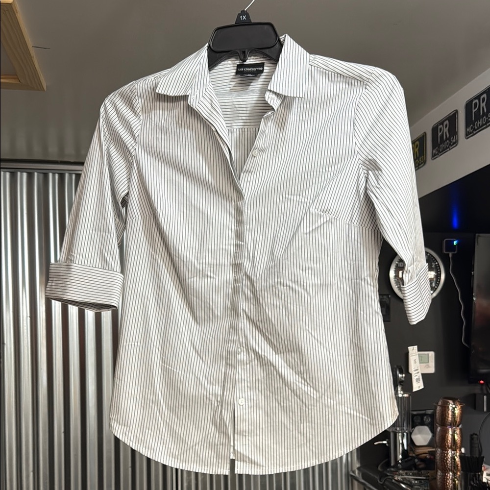 NWT Striped White Shirt